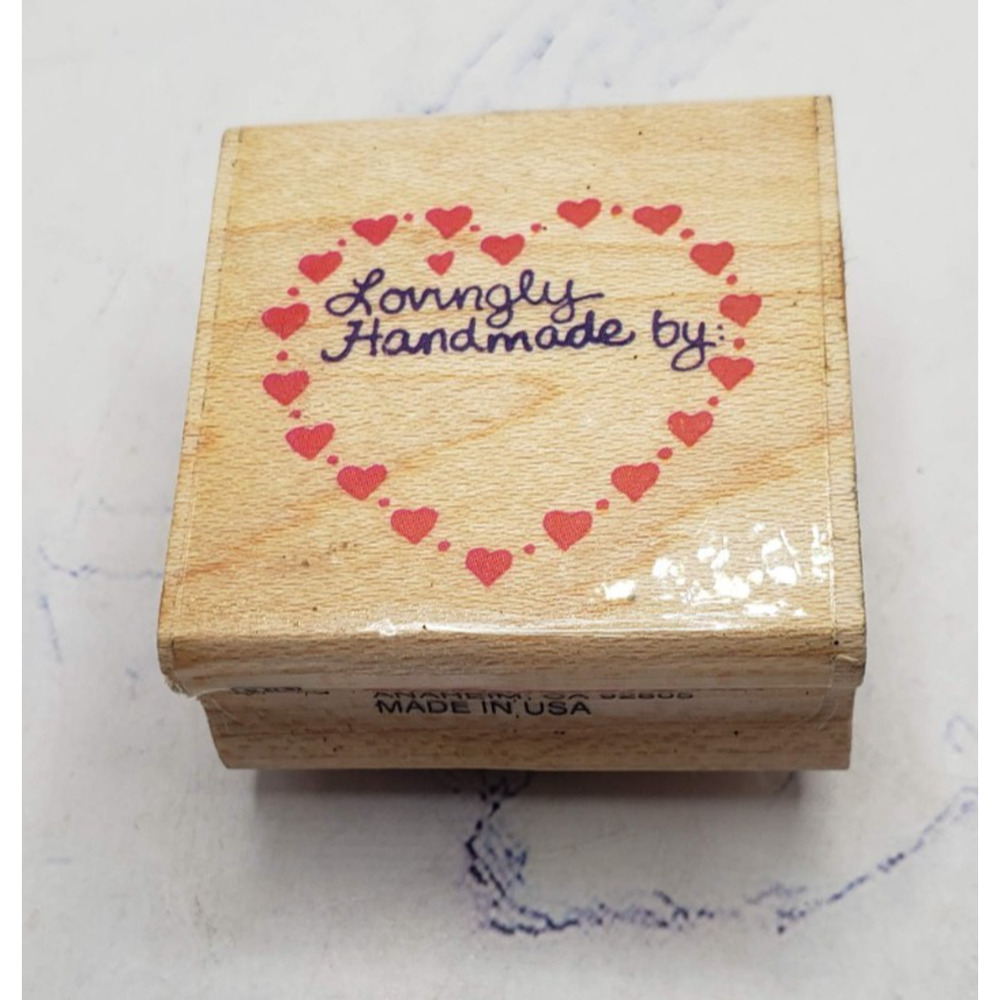 Stampendous Heart of Hearts Lovingly Handmade Wood Mounted Rubber Stamp